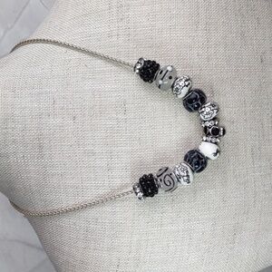 Art Glass Charm Bead Necklace